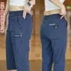 Calças cropped casuais masculinas de verão, simples, leves, para negócios, slim-fit, calças cropped casuais retas estilosas e versáteis para jovens homens