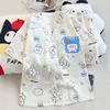 Nuevo Conjunto de Dos Piezas de Pantalones Cortos de Manga Corta de Dibujos Animados Kt Cat Casual Suelto Pijama Lindo y Dulce Conjunto para Mujer Ropa de Casa
