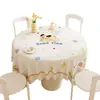 Toalha de Mesa Estilo Desenho Animado, Impermeável e à Prova de Óleo, Sem Lavagem, 2025 Leve Luxo Sensação de Alto Padrão, Toalha de Mesa para Mesa Redonda, Tapete Protetor, Pano para Mesa de Café