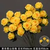 Flores de Rosa Crema de 3 Cabezas Decoración de Fondo de Boda Flores de Bordillo Materiales para Arreglos Florales Boda Estilo Europeo Flores de Seda Flores Artificiales