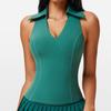 Ropa deportiva transfronteriza Traje de tenis para mujer con almohadilla en el pecho Sensación desnuda Fitness Ajustado Alto rebote Chaleco de cuello en V Deportes Yoga
