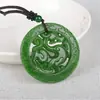 Material natural de Xinjiang Mongolia Exterior jade Hetian jade de dragón antiguo jade de grasa de oveja jade blanco jade hueco colgante de collar colgante