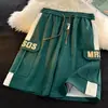 2024 Verão Shorts Masculino Estilo Americano Calças de Ferramentas Cinco Pontos Perna Larga Solta Casual High Street Trendy Marca Basquete Calças Esportivas