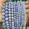 Contas Soltas de Ágata Azul Sintética, Contas Redondas de Ágata Roxa Sintética de Imitação, Acessórios para Joias Artesanais DIY Semi-Acabados Transfronteiriços