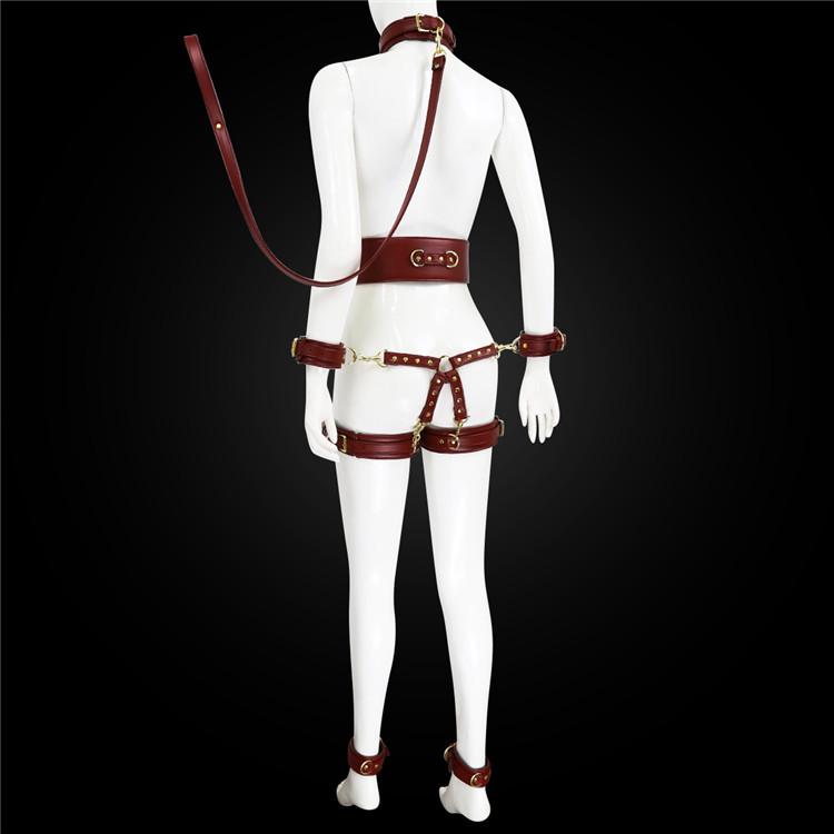 皮革6件套 咖啡色十字架