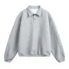 Sudadera Pesada con Cuello de Solapa para Hombre de 380g, Estilo Otoño, Corte Holgado, Lujo Ligero, Retro Old Money Chaqueta de Punto Polo de Manga Larga