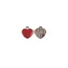 Corazón Dentado con Forma de Corazón para el Día de San Valentín DIY Aleación Esmalte Accesorios para Joyería Accesorios para el Cabello Transfronterizos Llavero Colgante