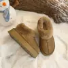 Botas de Neve Quentes com Solado Grosso Estilo Coreano Inverno 2026 Plataforma Espessa Aveludada Confortável Cobertura de Salto Peluda Sapatos de Algodão para Mulheres