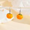 Pendientes de calabaza de Halloween de venta caliente transfronterizos europeos y americanos, nuevos pendientes de calabaza acrílicos coloridos de dibujos animados, regalo para mujeres