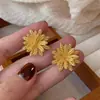 Pendientes Únicos de Diseñador con Forma de Espiga de Trigo en 3D para Mujer, Sencillos y Modernos, Pendientes Versátiles y Creativos de Celebridad de Internet