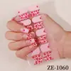 Adesivos de Unha Temáticos de Natal Zhengxiang Transfronteiriços, conjunto com 16 peças, apresentando designs de Papai Noel em desenho animado, película de esmalte à prova d'água e adesivos de unha - disponível em estoque