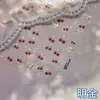 Tomoni Adesivo de Metal para Nail Art Adesivo Japonês Ins para Unhas Morango Feito à Mão Laço Adesivo Auxiliar Acessórios de Joia