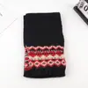 Bufanda Nueva de Lana Tejida Jacquard Estilo Fair Isle para Mujer, Bufanda Gruesa Cálida y a Prueba de Frío Retro con Ambiente Navideño