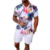 Conjunto de Camisa de Manga Corta de Moda para Hombre de Comercio Exterior Más Vendido Transfronterizo, Conjunto de Pantalones Cortos Deportivos Casuales con Estampado 3D
