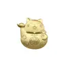 Insignia Corporativa Personalizada Logo Oro Puro 999 Llavero Gato de la Suerte Linda Tienda Apertura Regalo Estilo Tráfico