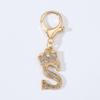 Llavero Corona Diamante Flash Coreano 26 Letras Inglesas Colgante para Bolso Elegante Elegante Elegante Regalo para Amigos