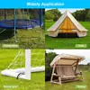Estacas para Trampolín de Alta Resistencia, Clavos de Tierra Galvanizados en Forma de U con Puntas Inclinadas, Estacas de Fijación para Carpas y Columpios, Sujetadores