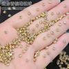 Acessórios de Nail Art com Strass Cor Champanhe Mini Pequenas Decorações Redondas de Diamante em Liga Metálica Bola de Strass Artesanal Decoração de Unha