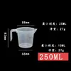 Taza medidora de plástico engrosada venta directa de fábrica taza medidora con escala clara y asa taza medidora de asa recta de alta transparencia