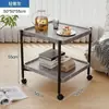Carrito de Mesa de Centro Móvil, Mini Mesa para Sofá de Sala de Estar, Mesa con Ruedas y Estante de Almacenamiento para el Hogar, Carrito de Comedor Nórdico