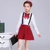 Día de Año Nuevo Niños y Niñas Actuación de Recitación Pantalones de Tirantes Vestido Infantil Niños de Primaria Guardería Traje de Coro