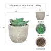 Planta en Maceta Artificial Mini Transfronteriza Hecha a Medida Adornos de Escritorio Bonsái Suculento de Simulación Flor Artificial Planta Verde Pulpa Suculenta Planta en Maceta
