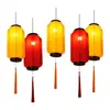 Chinoiserie Nova Chinoiserie Lustre Lanterna de Tecido Antigo Decoração Suspensa Cidade Antiga Vermelho Impermeável Publicidade Lanterna Externa Atacado