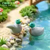 Fofa figura de pato simulado para micro paisagismo, acessórios de decoração de jardim DIY, mini ornamentos
