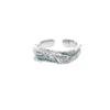 Pulsera anillo Montaña Azul Esmalte chica popular dulce fresca lujo ligero nicho diseño de alta gama joyería de aleación venta al por mayor