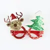 Gafas Navideñas de Venta Caliente Transfronterizas Dibujos Animados Decoraciones Navideñas 3D Monturas de Gafas para Adultos y Niños Disfraces Festivos