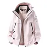 Moda Juvenil Nueva Cortavientos 3 en 1 con Forro de Polar, Engrosado para Calidez, Chaqueta de Viaje Otoño/Invierno, Impermeable y Resistente a los Arañazos