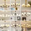 Lustre estilo vintage para a sala de estar, luz principal com um toque de luxo leve e sofisticado, retrô e elegante estilo Bauhaus, luminária de ferro para sala de jantar de 6 luzes