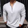 2026 Joven Versátil Perezoso Simple Moderno para Hombre Media Cremallera Media Cardigan Waffle Manga Larga Nuevo Estilo de Moda