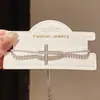 Pulsera Deslizante con Cruz de Circonita Estilo Lujo Ligero, Pulsera de Moda y Sencilla de Gama Alta para el Día a Día, Joyería de Mano de Gama Alta de Nicho para Mujeres
