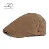 Gorra de Algodón para Hombre, Estilo Verano, Boina Bordada 3D Personalizada, Gorra Casual Retro Británica Artística para Mujer