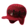 Gorros Cálidos para Mujeres de Mediana Edad y Mayores, Madres, Protección contra el Frío de Otoño e Invierno, Gorros de Punto con Protección para las Orejas para Personas Mayores y Abuelas, Gorros de Lana con Forro de Felpa