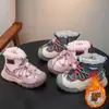 Zapatos Deportivos para Niñas, Zapatos de Algodón, Nuevos Modelos de Invierno, Zapatos Casuales para Niños, Botas de Nieve Suaves para Niños, Zapatos para Bebé con Forro de Felpa y Engrosados