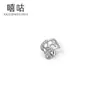 Xigu E0753 Plata S925 Estrella de Cuatro Puntas Circonita Clip para Oreja Clip para Hélice de Oreja Personalizado para Mujer Estilo Coreano de Gama Alta Estilo Ins