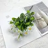 Nuevo ramo artificial pequeño de margaritas, flores secas de manzanilla, flores artificiales, flores de seda para decoración de sala de estar y mesa de comedor, accesorios para picnic y fotografía