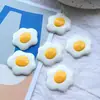 Aretes para funda de teléfono móvil DIY accesorios para aretes comida de simulación huevo frito huevo escalfado resina material para accesorios al por mayor