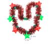 Decorações de Natal Lyster Estrela de Cinco Pontas Colar Adereços para Apresentações de Feriado Colar de Lã Fio de Luzes 7LED