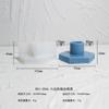 Hexágono redondo Candlestick molde de silicone DIY aromaterapia vela gesso cimento haste redonda base de cera Molde de vela