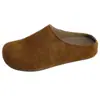 Estilo Holgazán Simple Japonés Diadema Birkenstock Pantuflas Mujer 2026 Cuero Suave Antideslizantes Suela Suave Versátil para Viajar Persona Perezosa Medias Pantuflas