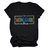 Amazon eBay Estación Europea Moda Casual Cómoda Vibes de Segunda Mano para Mujer Camiseta de Cuello Redondo de Manga Corta