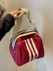 Nuevo Estilo Bolsa de Tortuga de Tela de Nylon Rayada Bolsa de Concha Bolso Cruzado Portátil de Moda Bolso Pequeño de Gran Capacidad Casual Bolso de Hombro Único