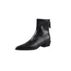 Suela silenciosa elegantes para ir al trabajo punta fina delicada botas adelgazantes 2026 Otoño/Invierno tacón medio grueso versátiles elásticas profesionales botines mujer