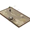 Nuevo Mantel Estilo Chino Pintura de Paisaje Impermeable y a Prueba de Aceite Mantel Sin Lavado para Uso en el Hogar Mantel Rectangular para Mesa de Café