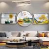 Pintura Colgante de Pared de Fondo de Sofá con Buen Significado, Pintura de Paisaje Moderna Simple de Lujo Accesible, Nueva Pintura Decorativa de Sala de Estar de Alta Gama y Atmosférica