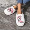 Nuevas Pantuflas Caseras Transfronterizas 2024 para Otoño e Invierno, Cálidas, Forradas de Felpa, Antideslizantes, Silenciosas, Zapatillas de Punta Cerrada