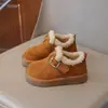 Zapatos de algodón Birken para niños invierno más terciopelo niños y niñas zapatos peludos para bebé 2026 sin cordones suela blanda antideslizantes cálidos zapatos de algodón